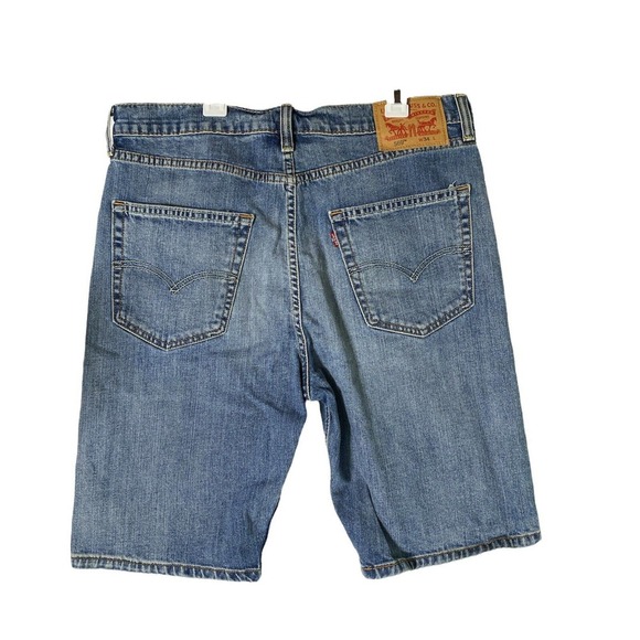 Levis 569 Shorts Sz 34 Mens Blue Denim Jean Loose Straight Inseam 10 In - Picture 2 of 8